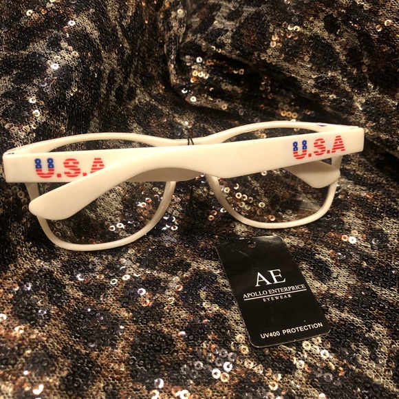 {???} USA Patriotic Wayfarer Style Glasses - Picture 3 of 4